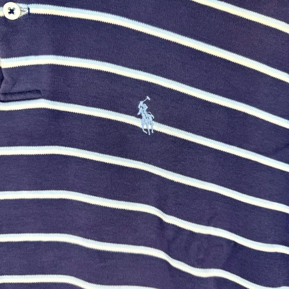 Polo by Ralph Lauren Blue Striped Polo‎ Mens Size L